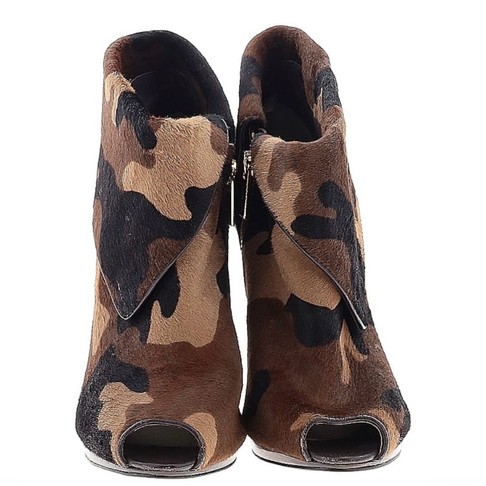 Michael Kors Camouflage Peep-Toe Ankle Boots